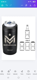 Morefeel 4-in-1 Insulated Can Cooler for 12 oz Cans & Bottles