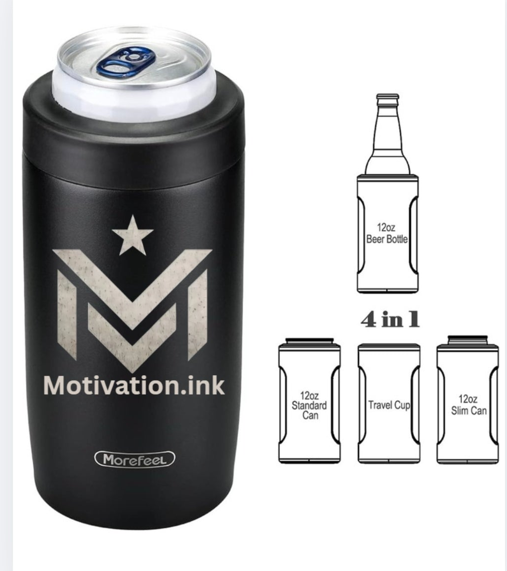 Morefeel 4-in-1 Insulated Can Cooler for 12 oz Cans & Bottles